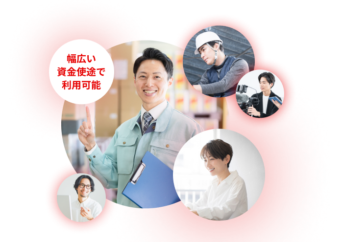 幅広い資金使途で利用可能